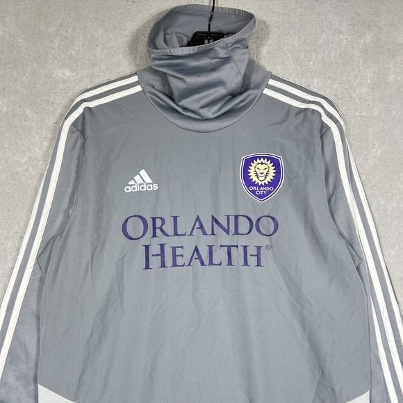 Adidas Jacket Orlando City MLS Soccer Raglan Pullover Climastorm Jacket Medium - Picture 2 of 10